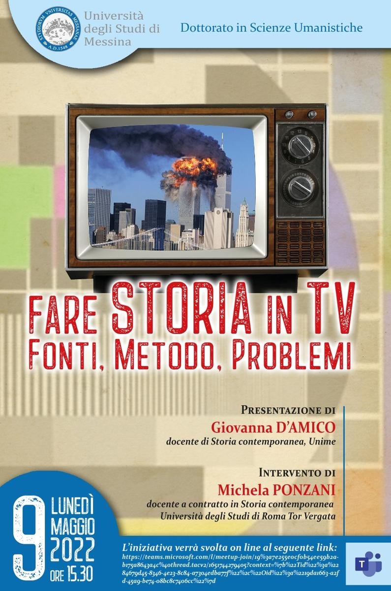 Seminario Storia Contemporanea Locandina FARE STORIA in TV